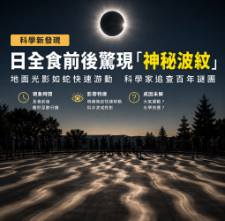 日全食前後驚現「神秘波紋」！地面光影如蛇快速游動　百年成因仍是謎