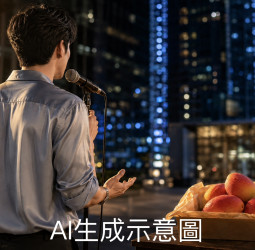 黃致列快閃信義區路演　中文獻唱〈愛我別走〉、開心收下愛文芒果