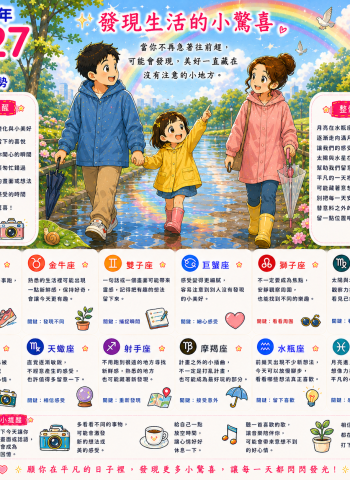 2026年8月27日 明日星座運勢  發現生活的小驚喜