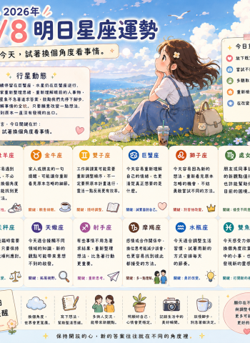 2026年7月8日 明日星座運勢 換個角度，也許答案就在眼前