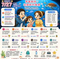2026年7月27日 明日星座運勢  帶著期待，迎接新的風景  每一次勇敢向前，都可能遇見意想不到的美好。