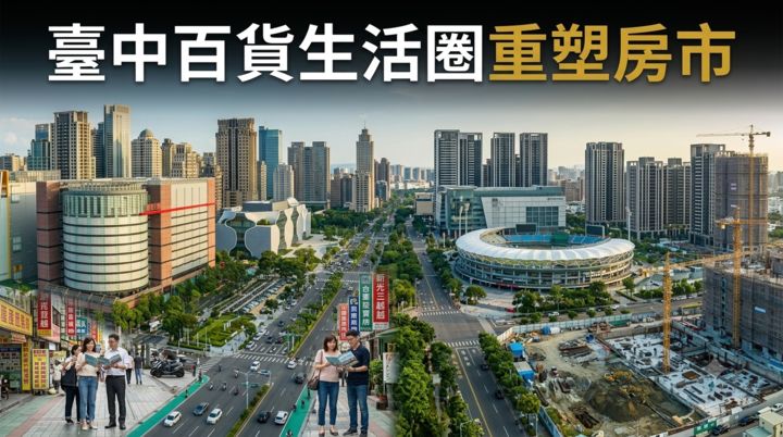臺中百貨生活圈版圖重塑住宅價值　七期與十四期雙核心發展帶動高端置產新趨勢