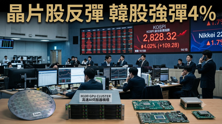亞洲晶片股反彈帶動韓股勁揚4%　三星電子領軍、AI財報季成全球股市下一道考驗