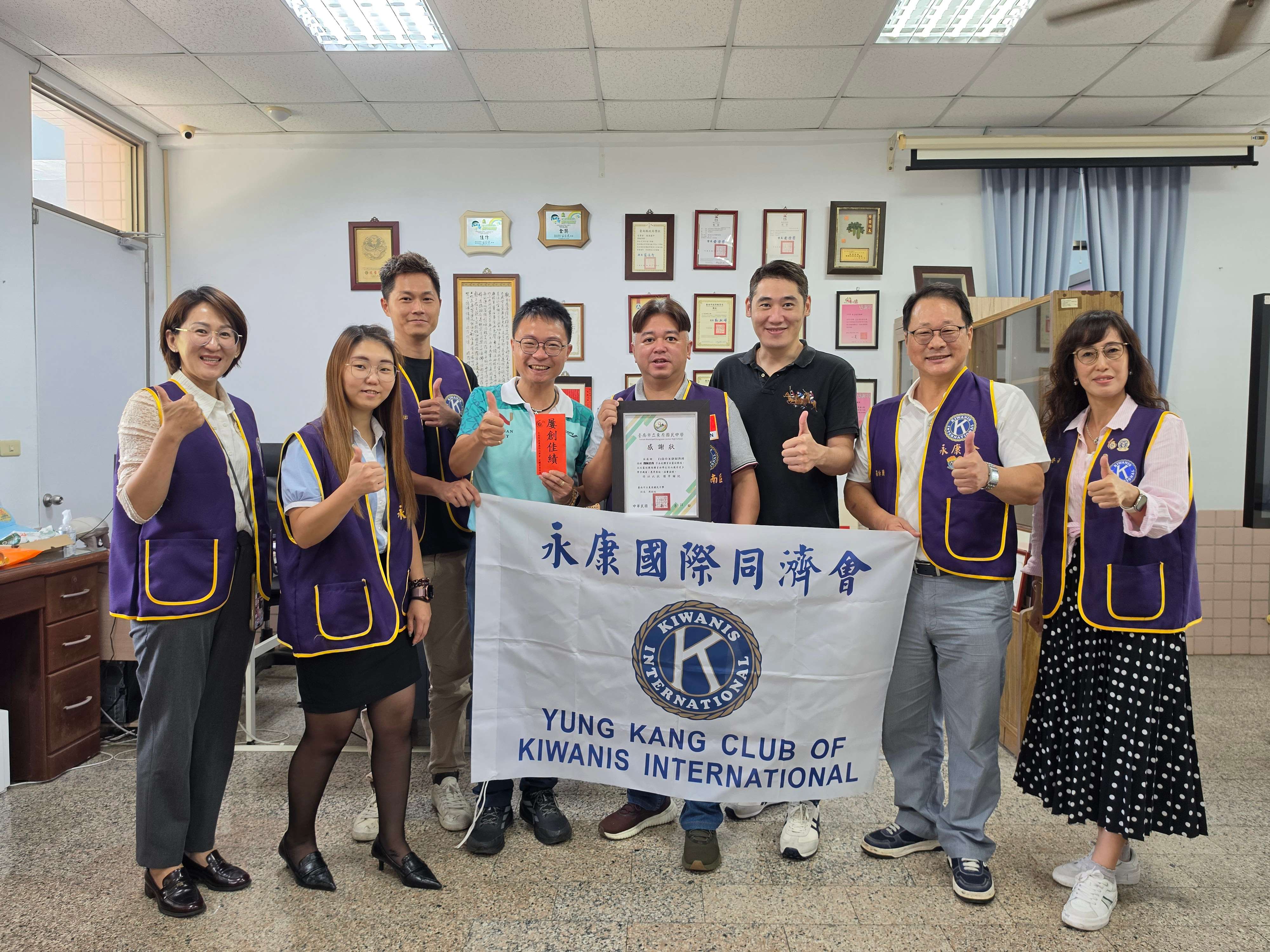 永康國際同濟會捐助東原國中籃球隊　攜手支持偏鄉體育教育發展