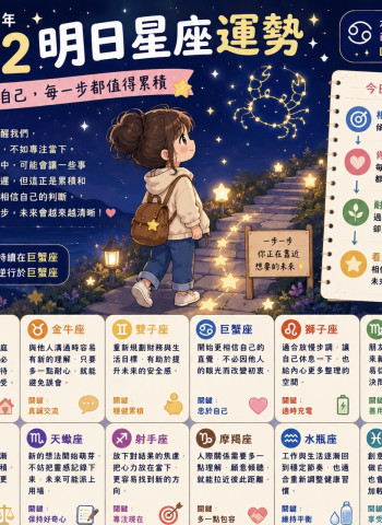 2026年7月2日 明日星座運勢  相信自己的節奏，也相信自己的選擇