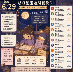 2026年6月29日 明日星座運勢  水逆正式開始！放慢，不是停止，而是重新看見真正重要的事
