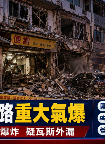 新竹高翠路凌晨氣爆釀重大傷亡 3層樓民宅炸毀、2人命危搶救中