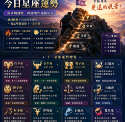 2026年6月12日 明日星座運勢 遇到挑戰不代表停下腳步，而是準備迎接下一次突破