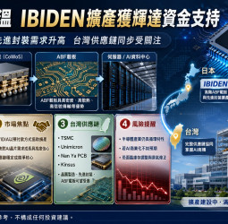 輝達預付款力挺IBIDEN擴產 5000億日圓押注AI供應鏈 台廠ABF載板迎新商機