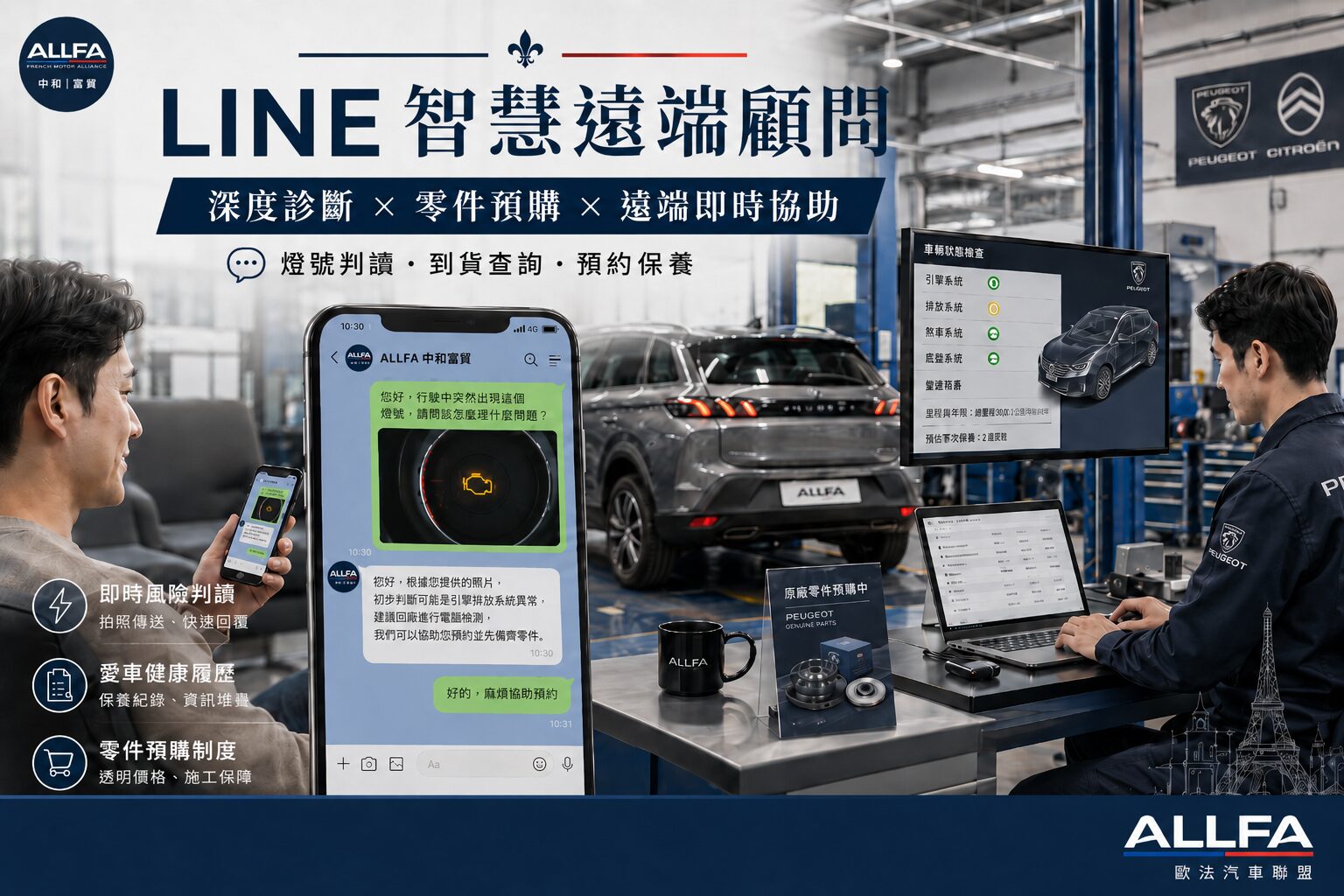 拒當維修孤兒 ALLFA中和富貿汽車翻轉法系車「難養」刻板印象