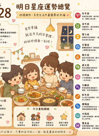 2026年6月28日 明日星座  放慢腳步，才能看見生活中真正美好的風景