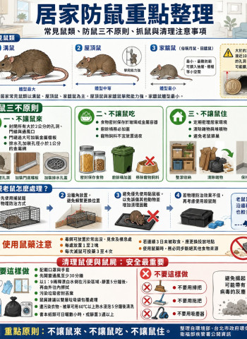 家中出現老鼠怎麼辦？環境部揭防鼠「三不原則」2公分孔洞就可能成鼠窩入口