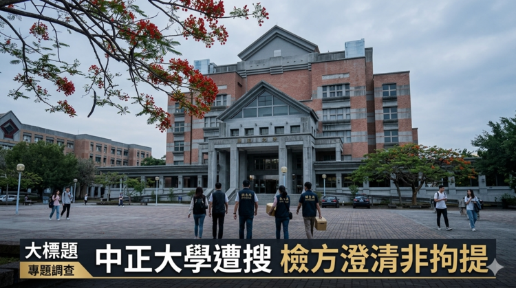 中正大學犯罪防治所遭搜引發「8師生被帶回」爭議　嘉義檢方澄清非拘提、校方回應偵查中
