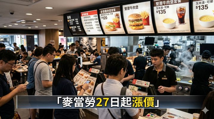 麥當勞27日起漲價！套餐最高貴5元、玉米湯調漲　雙層麥香魚正式回歸常態菜單