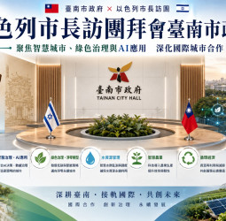 以色列市長團訪臺南 聚焦智慧治理、AI與永續城市合作