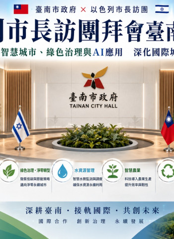 以色列市長團訪臺南 聚焦智慧治理、AI與永續城市合作