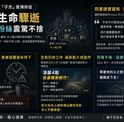 30歲前驟逝！基隆房仲YouTuber子杰睡夢中離世 同業Zack悲痛：為何不聽休息