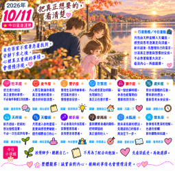 2026年10月11日 今日星座運勢  把真正想要的，看清楚