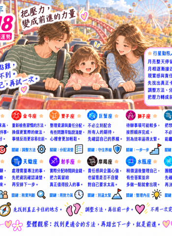 2026年10月18日 明日星座運勢  把壓力，變成前進的力量