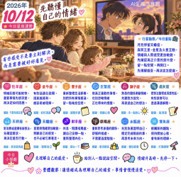 2026年10月12日 今日星座運勢  先聽懂自己的情緒