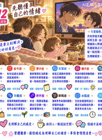 2026年10月12日 今日星座運勢  先聽懂自己的情緒