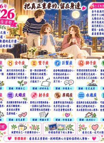 2026年10月26日 明日星座運勢  把真正重要的，留在身邊