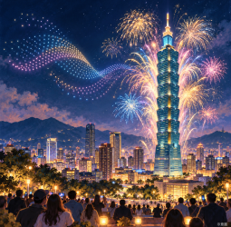 台北101國慶展演10月10日登場　600台無人機搭煙火點亮夜空