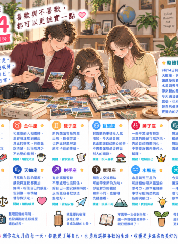 2026年9月14日 明日星座運勢  喜歡與不喜歡，都可以更誠實一點