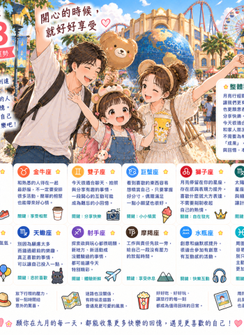 2026年9月8日 明日星座運勢  開心的時候，就好好享受