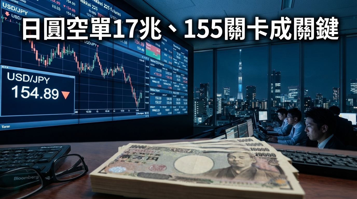 日圓空單逼近17兆日圓　美元兌日圓跌破155恐觸發踩踏式回補，日本央行升息成關鍵