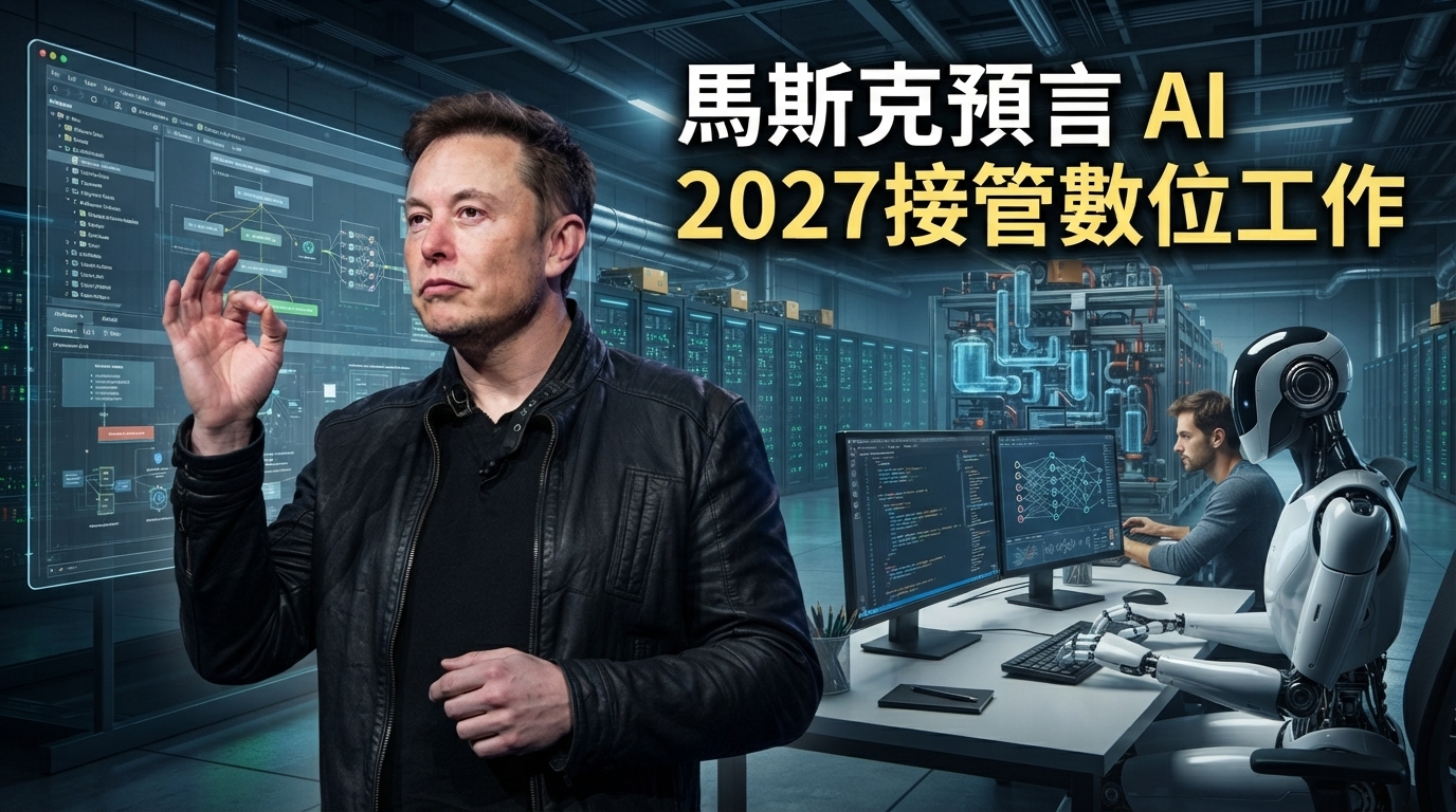 馬斯克G20預言震撼科技圈：AI最快2027年底包辦數位工作，軟體工程師將面臨最大轉型