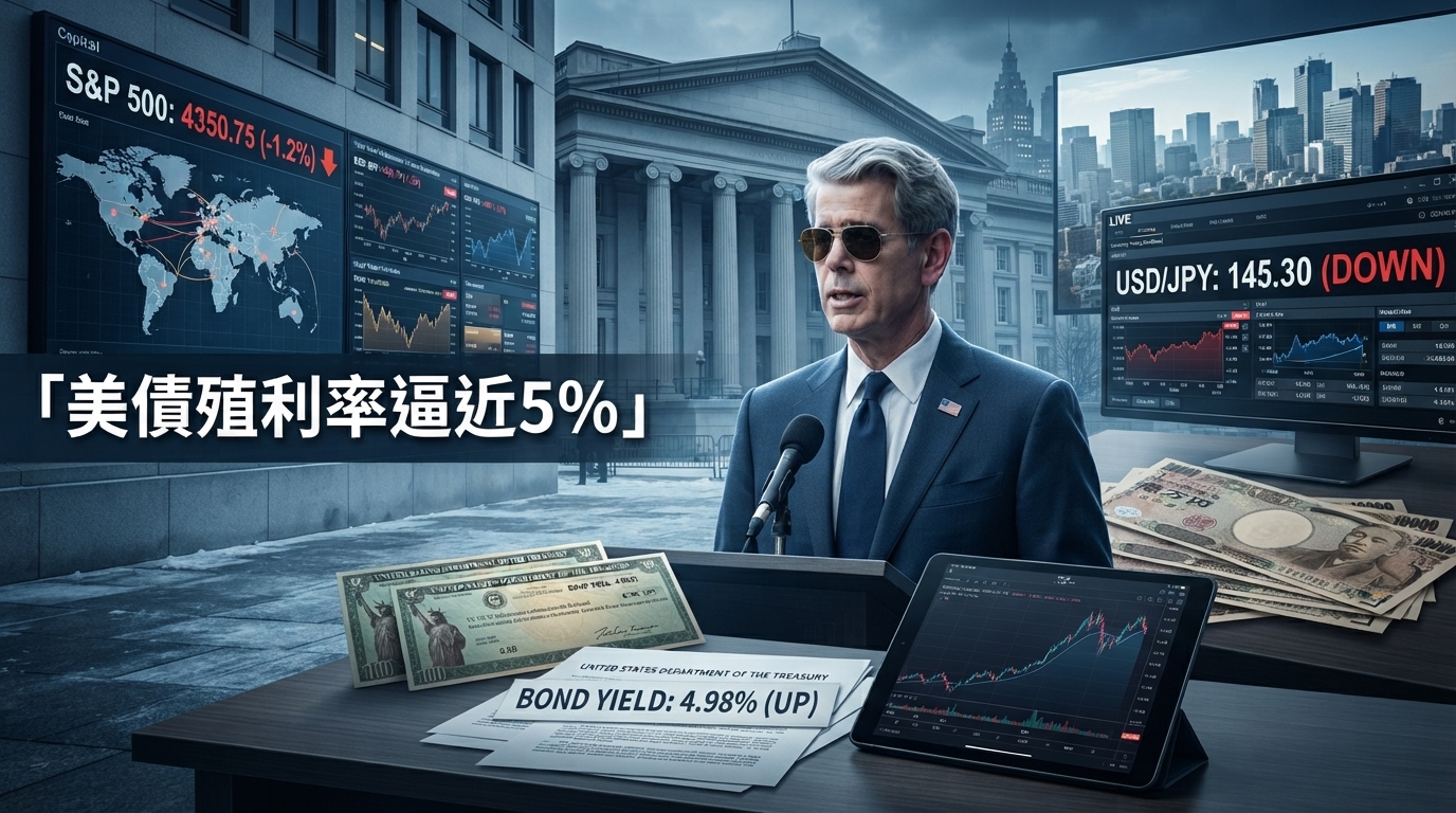 貝森特出手仍壓不住美債殖利率　日圓升值衝擊套利交易，美股多頭面臨雙重壓力
