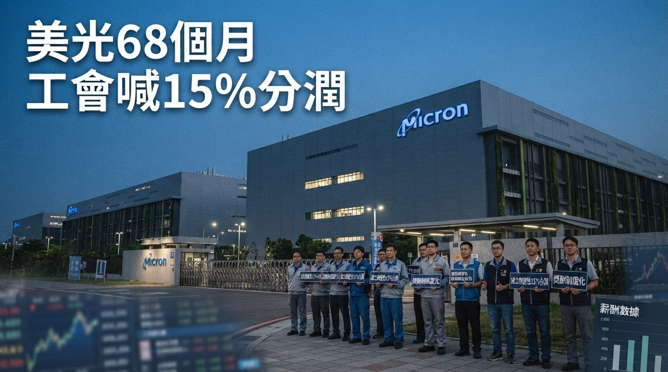 美光68個月薪酬爭議升溫　台灣工會喊15%分潤，罷工風險成焦點