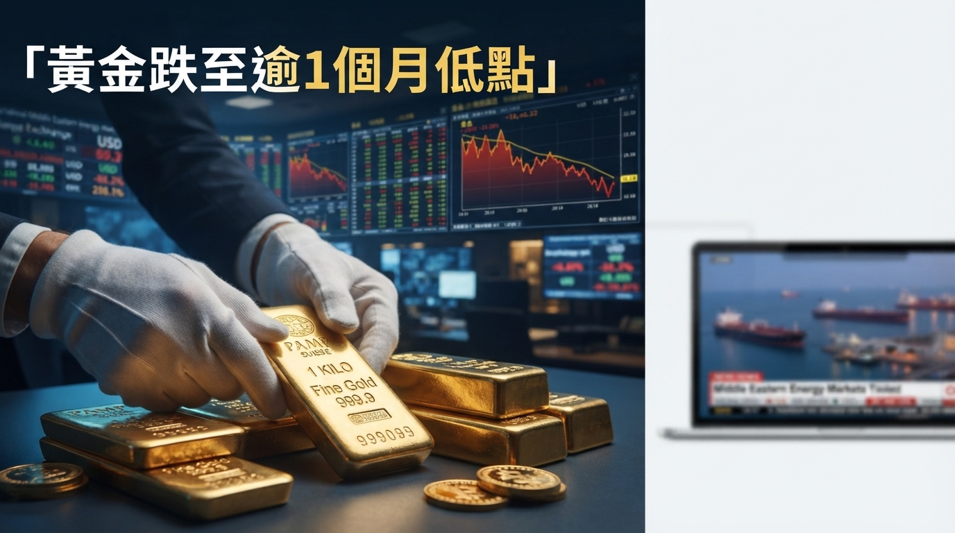 黃金跌破4300美元壓力升溫　油價飆升、Fed升息預期成金價急挫關鍵