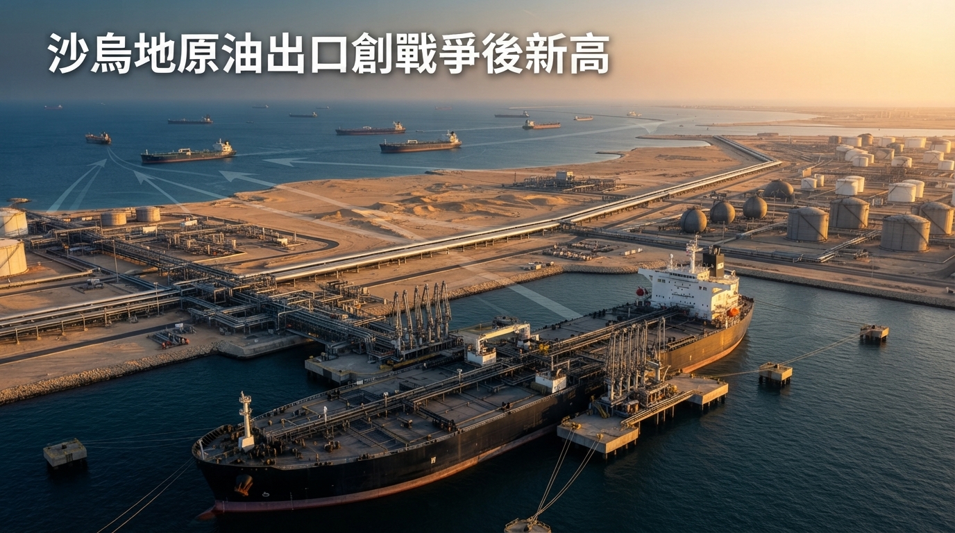 沙烏地阿拉伯9月原油出口飆至600萬桶　伊朗戰爭後創新高、荷姆茲海峽運輸成關鍵