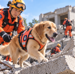 搜救犬也要持續進修！新北續簽日本OPDES　強化瓦礫搜索與災害救援能力